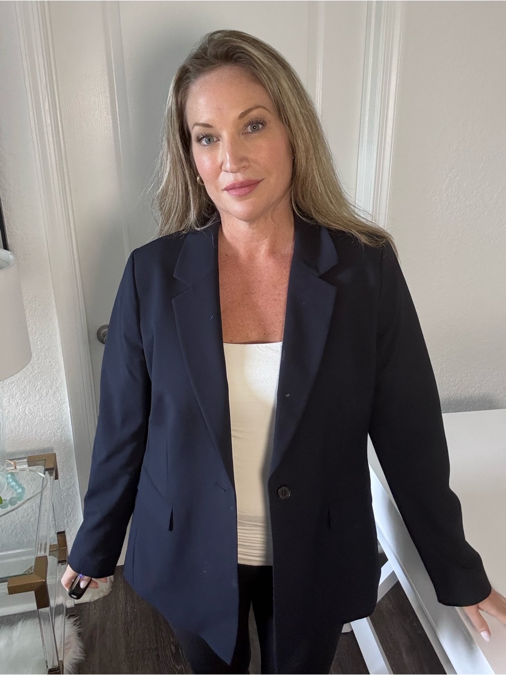 Banana Republic Sculpted Stretch Blazer - Navy